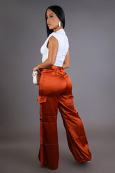 Satin Luxe Cargo Pants